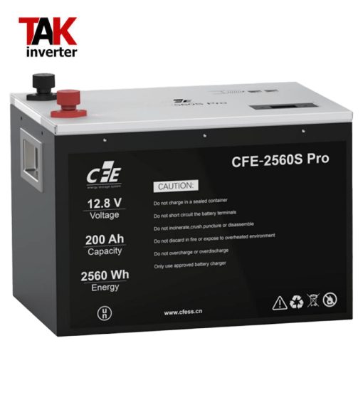 باتری لیتیوم CFE مدل 2560S_PRO قابلیت شارژ سیستم خورشیدی
